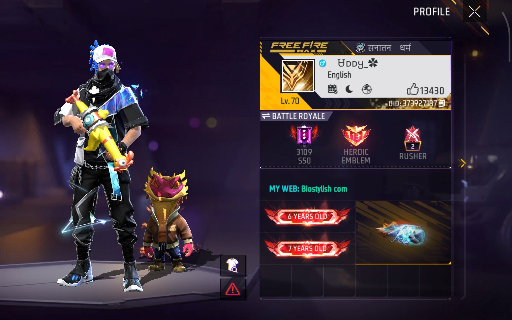 my Free Fire Profile